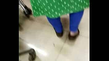 Punjabi fat ass in a shopping mall video