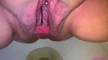 Enjoy my pierced BBW Creampie Pussy video